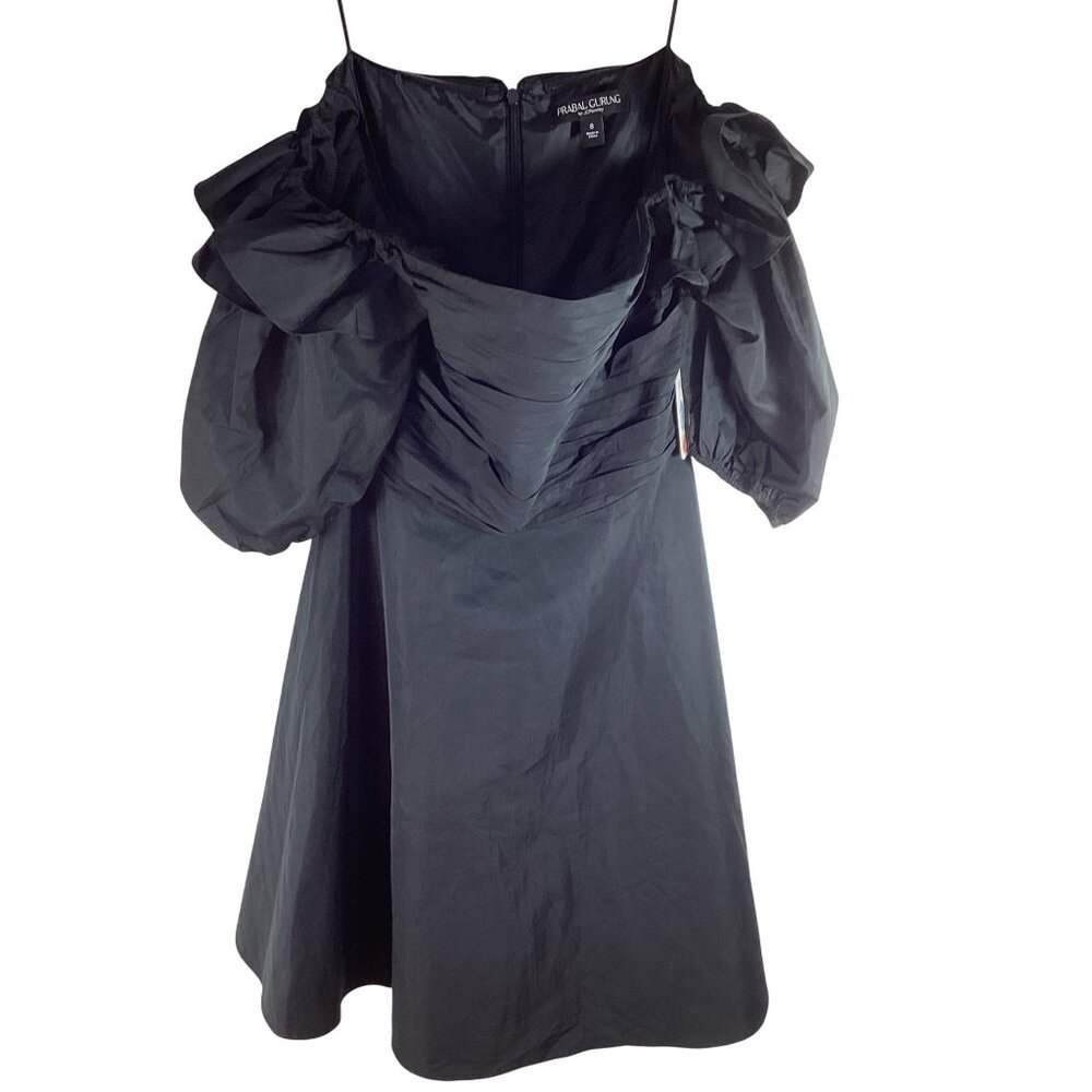 Prabal Gurung For JCPenney Black Off-Shoulder Puff Sleeve Dress*Size 8*NWT